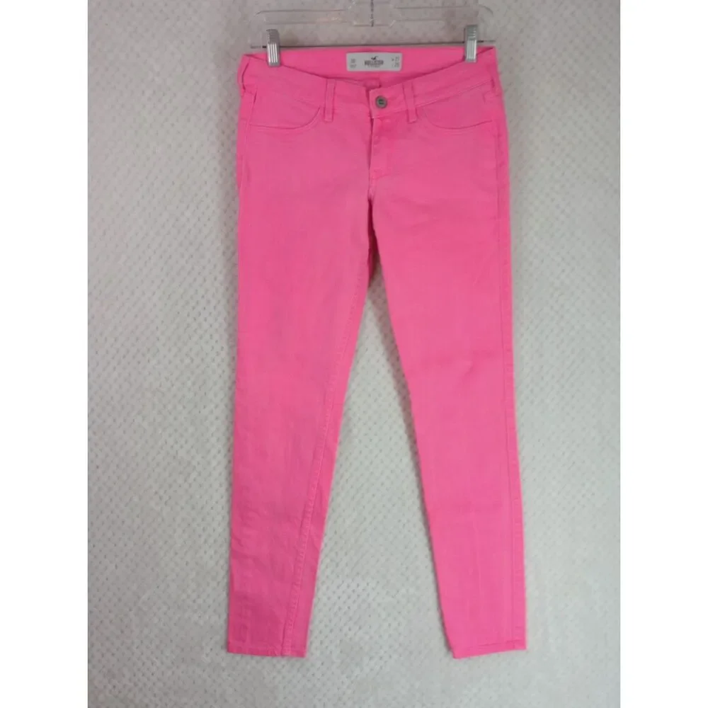 Hollister Women's 27x29 (5R) Neon Pink Stretch Skinny Jeans